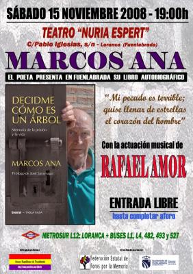 PRESENTACIÓN DEL LIBRO DE MARCOS ANA "DECIDME CÓMO ES UN ÁRBOL"